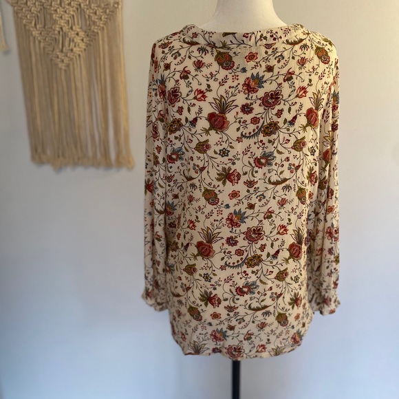 Cynthia Rowley Long-sleeve Floral Blouse size XL - Picture 8 of 11
